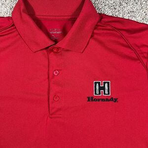 Hornady Shirt Mens XL Polo Red Embroidered Golf Extreme Performance Hunting Ammo